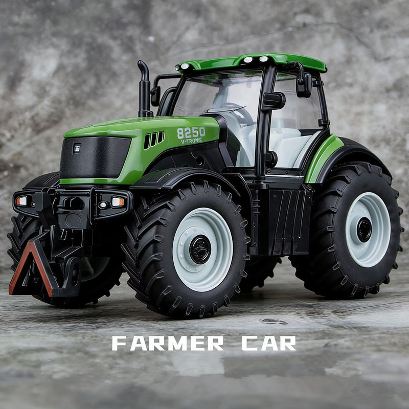 Agriculture Farming Vehicles - รถแทรกเตอร์โลหะผสมอัลลอยด์ขนาด 1/30 ของเล่นเด็กแบบจำลองรถไถนาพร้อมเสียง ของขวัญสำหรับเด็ก