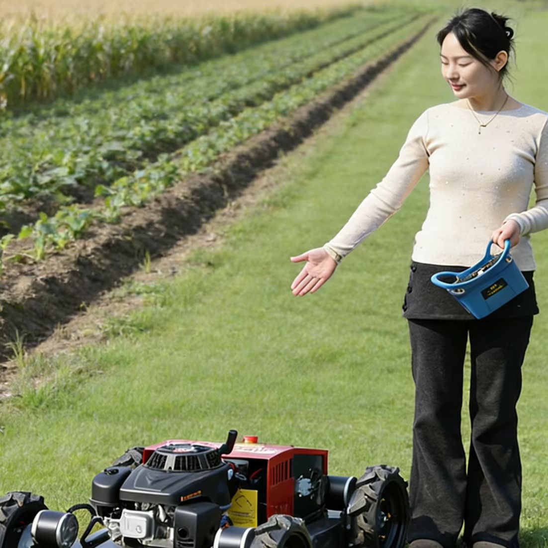 Agriculture Farming Practices - เครื่องตัดหญ้าแบบรีโมทควบคุมระยะไกลสำหรับงานหนัก พร้อมชุดใบมีดสำรอง คู่มือการใช้งานที่ใช้งานได้จริงสำหรับการเกษตร