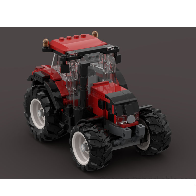 Farming Agriculture Model - โมเดลรถแทรกเตอร์การเกษตรสีแดง City Farm MOC-271284, 254 ชิ้นส่วน,