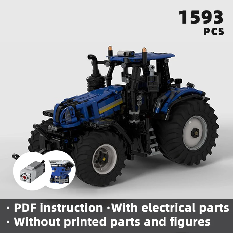 Agriculture Farming Vehicles - ประสิทธิภาพสูง T8 รถแทรกเตอร์การเกษตรอิฐโมเดิร์นฟาร์มบล็อกอุปกรณ์เมือง moc klocki รถจอแสดงผลที่ไม่ซ้ํากัน