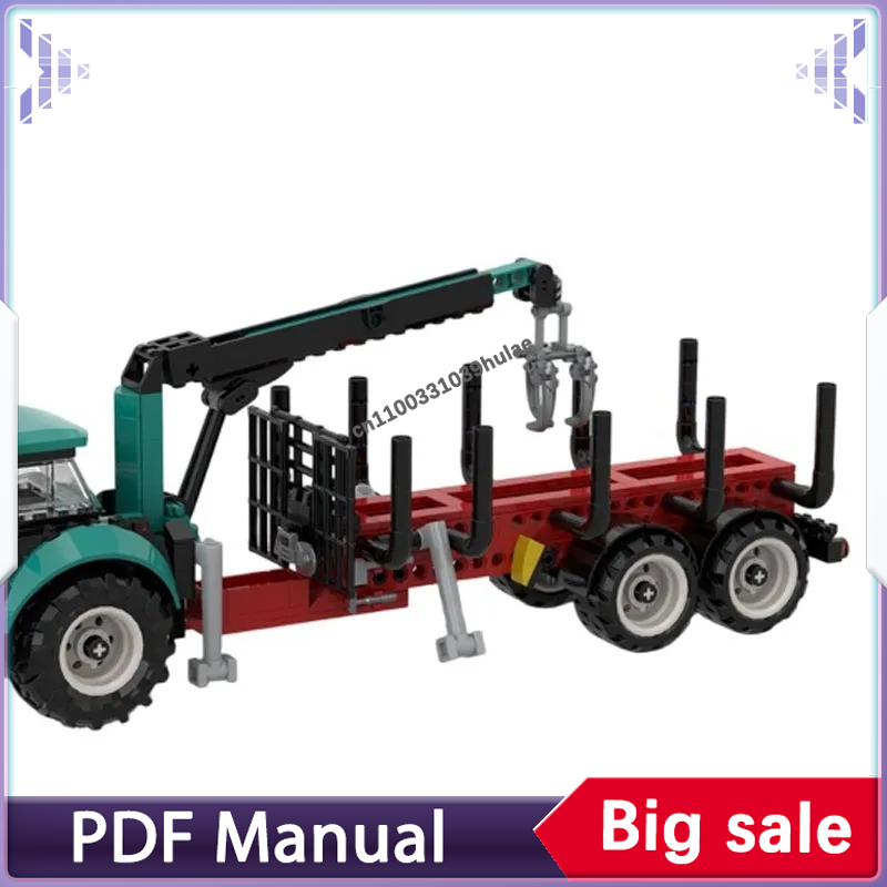 Farming Agriculture Model - ชุดตัวต่อรถแทรกเตอร์ในเมือง, โมเดลเครื่องจักรกลการเกษตร, ของเล่นตัวต่อ DIY สำหรับตกแต่งโต๊ะทำงาน