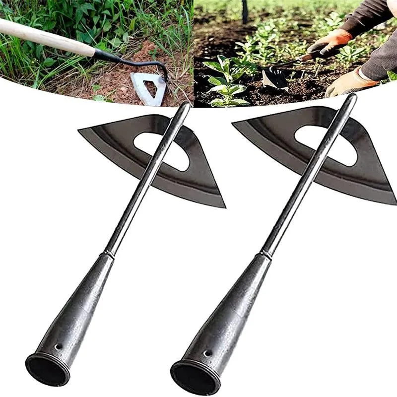Agriculture Farming Vegetables - เหล็กทั้งหมดแข็ง Hollow Hoe มือถือ Weeding Rake