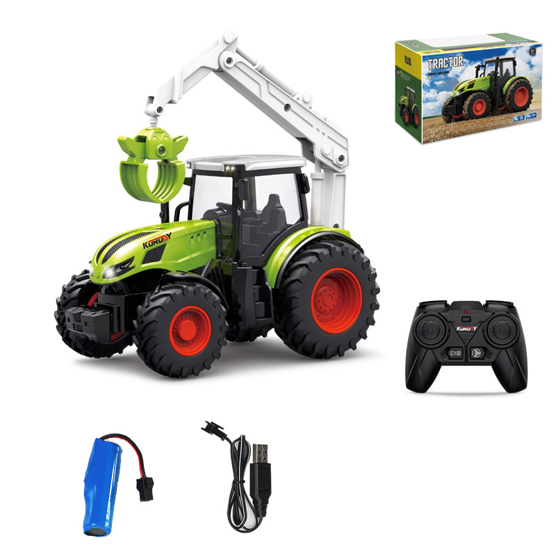 Agriculture Farming In Goa - 1:16 Mobil RC รีโมทคอนโทรลฟาร์มรถแทรกเตอร์รถพ่วง LED 27MHZ