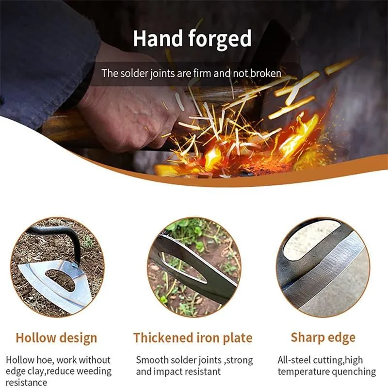 เหล็กทั้งหมดแข็ง Hollow Hoe มื - Agriculture Farming Vegetables บทวิจารณ์และราคา