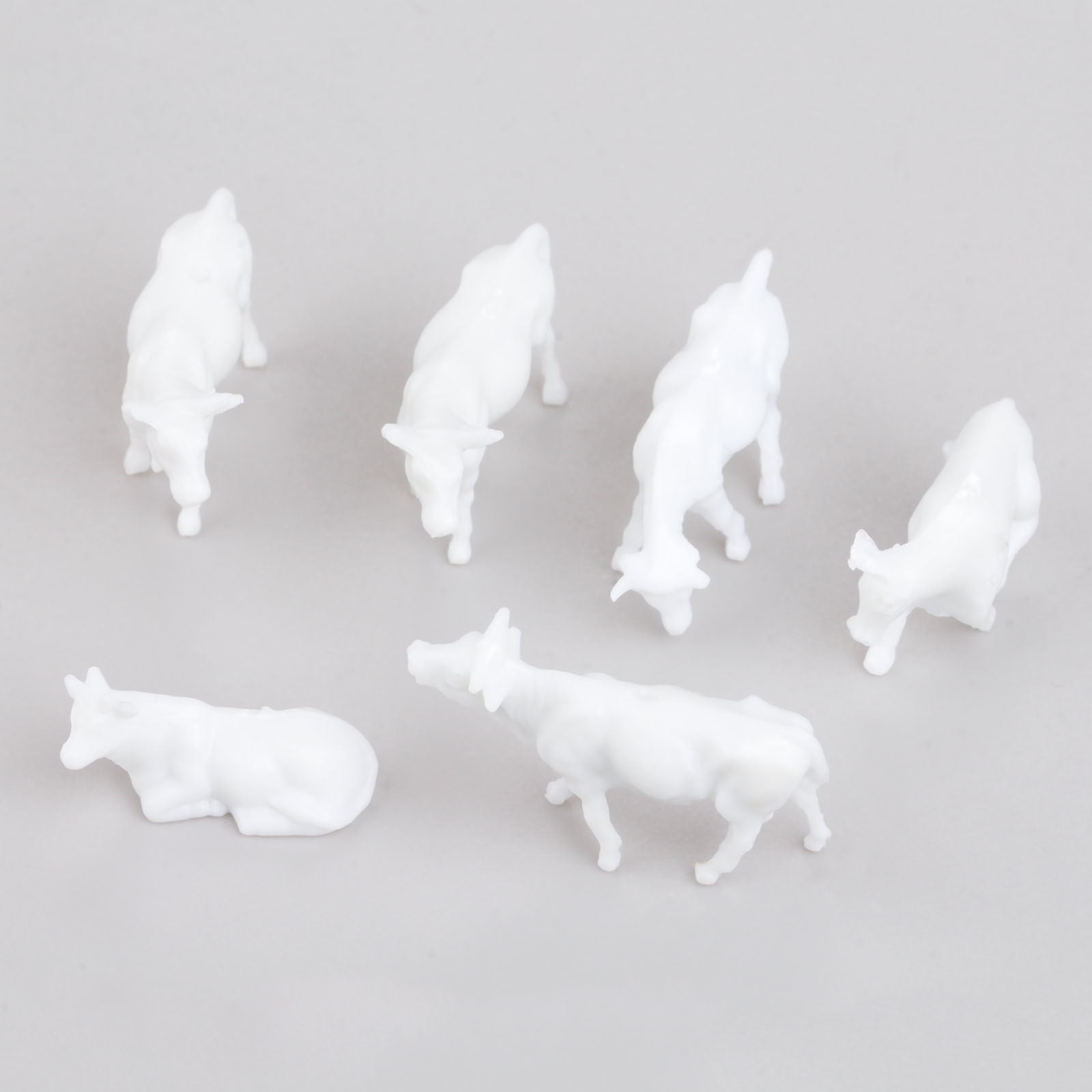 100Pcs สีขาวรุ่นวัว Scale 1:87 - Farming Agriculture Model บทวิจารณ์และราคา