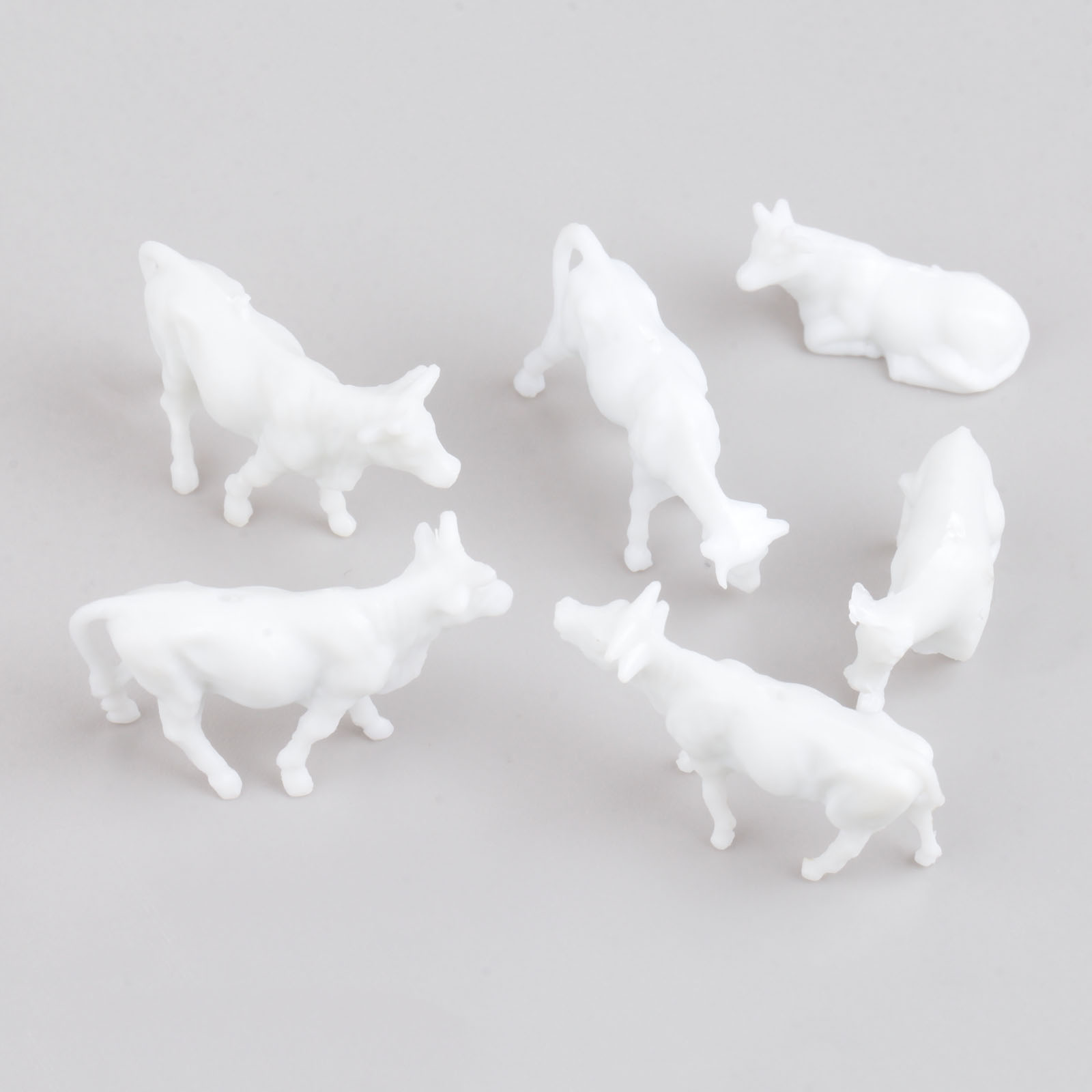 100Pcs สีขาวรุ่นวัว Scale 1:87 - Farming Agriculture Model บทวิจารณ์และราคา